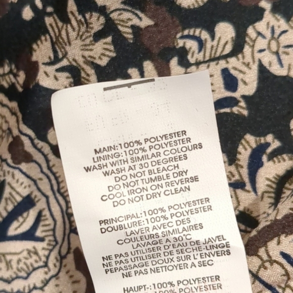 Nasty Gal Paisley Print Handkerchief Tie Back Strapless Crop Top size 2 - Picture 4 of 4